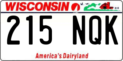 WI license plate 215NQK
