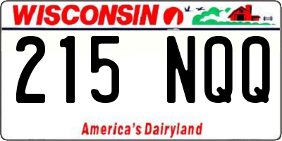 WI license plate 215NQQ