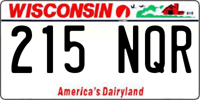 WI license plate 215NQR