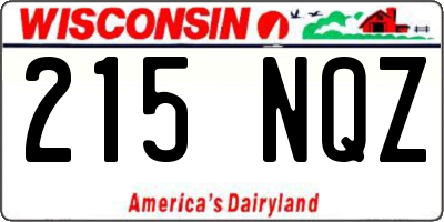WI license plate 215NQZ