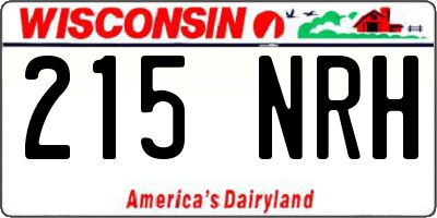 WI license plate 215NRH