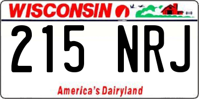 WI license plate 215NRJ
