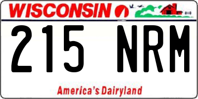 WI license plate 215NRM