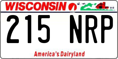 WI license plate 215NRP