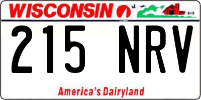 WI license plate 215NRV