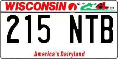 WI license plate 215NTB