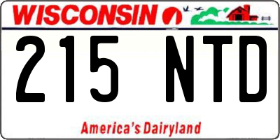 WI license plate 215NTD