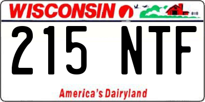 WI license plate 215NTF