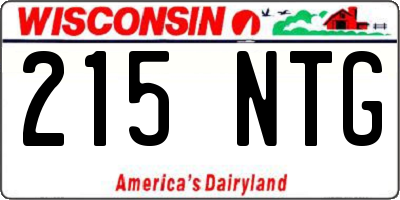 WI license plate 215NTG