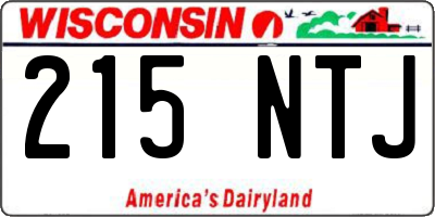WI license plate 215NTJ