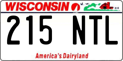WI license plate 215NTL