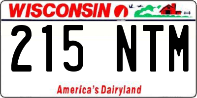 WI license plate 215NTM