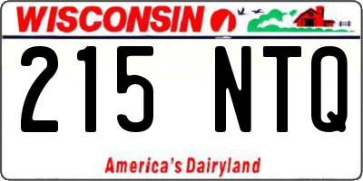WI license plate 215NTQ