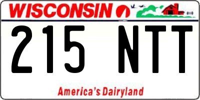 WI license plate 215NTT