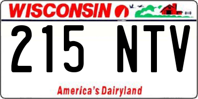WI license plate 215NTV