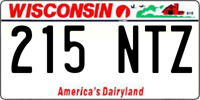 WI license plate 215NTZ