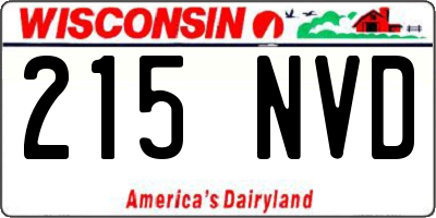 WI license plate 215NVD