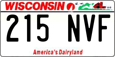 WI license plate 215NVF