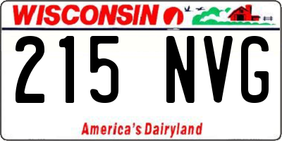 WI license plate 215NVG