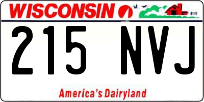 WI license plate 215NVJ