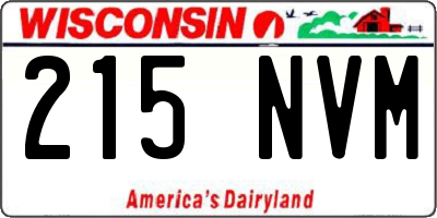 WI license plate 215NVM
