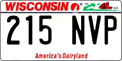 WI license plate 215NVP