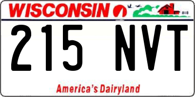 WI license plate 215NVT