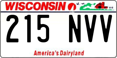 WI license plate 215NVV