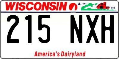 WI license plate 215NXH