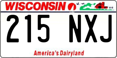 WI license plate 215NXJ