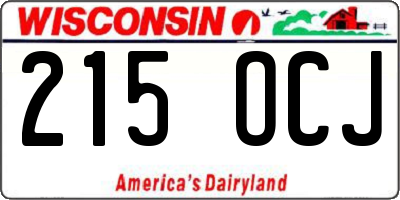 WI license plate 215OCJ