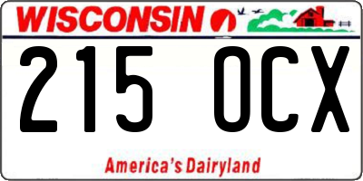 WI license plate 215OCX
