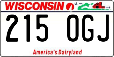 WI license plate 215OGJ