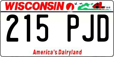 WI license plate 215PJD