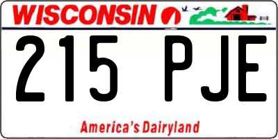 WI license plate 215PJE