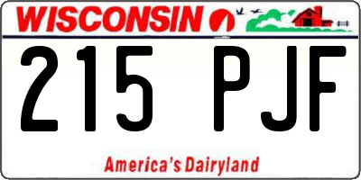 WI license plate 215PJF