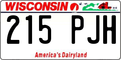WI license plate 215PJH