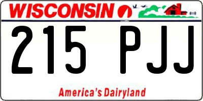 WI license plate 215PJJ