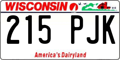 WI license plate 215PJK
