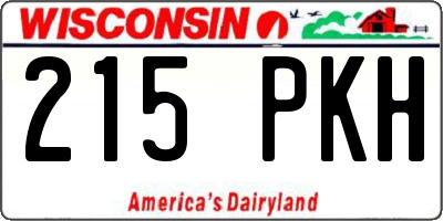WI license plate 215PKH
