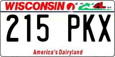 WI license plate 215PKX