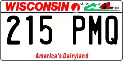 WI license plate 215PMQ