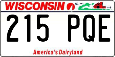 WI license plate 215PQE