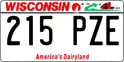 WI license plate 215PZE
