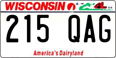 WI license plate 215QAG
