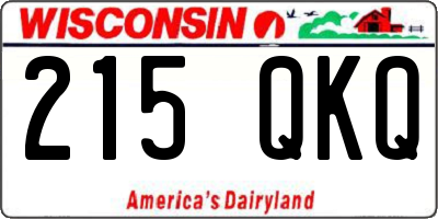 WI license plate 215QKQ
