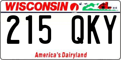 WI license plate 215QKY