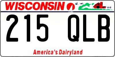 WI license plate 215QLB