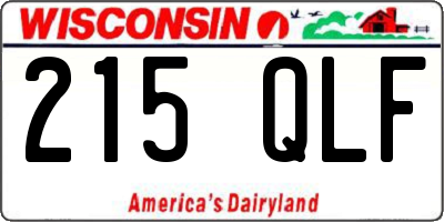 WI license plate 215QLF