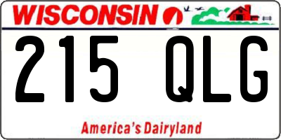 WI license plate 215QLG